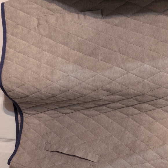 Southern Marsh Two-Tone Quilted Pullover - Navy and Tan - Picture 4 of 7